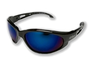 Edge "Dakura" Eyewear Black Frame / Blue Mirror Lens Image