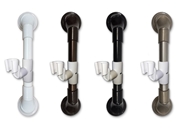 12" MedGear Wall-Mount Assisting Grab Bar w/ Free Clip-On Shower Head Holder Image