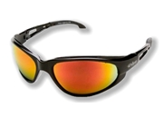 Edge "Dakura" Eyewear Black Frame / Aqua Precision Red Mirror Lens