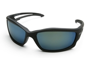 Edge "Kazbek" Eyewear Black Frame / Polarized Aqua Blue Precision Lens