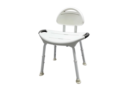 MedGear Tool-Free Wide Seat Shower Chair with Back Rest