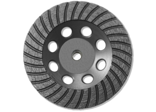7" BN Products TR650 Turbo Row Diamond Grinding Cup Wheel, Threaded Arbor